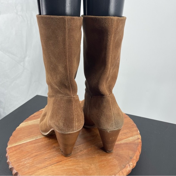 Michael kors divia heeled boots slouchy brown suede Sz 10 - Picture 5 of 9